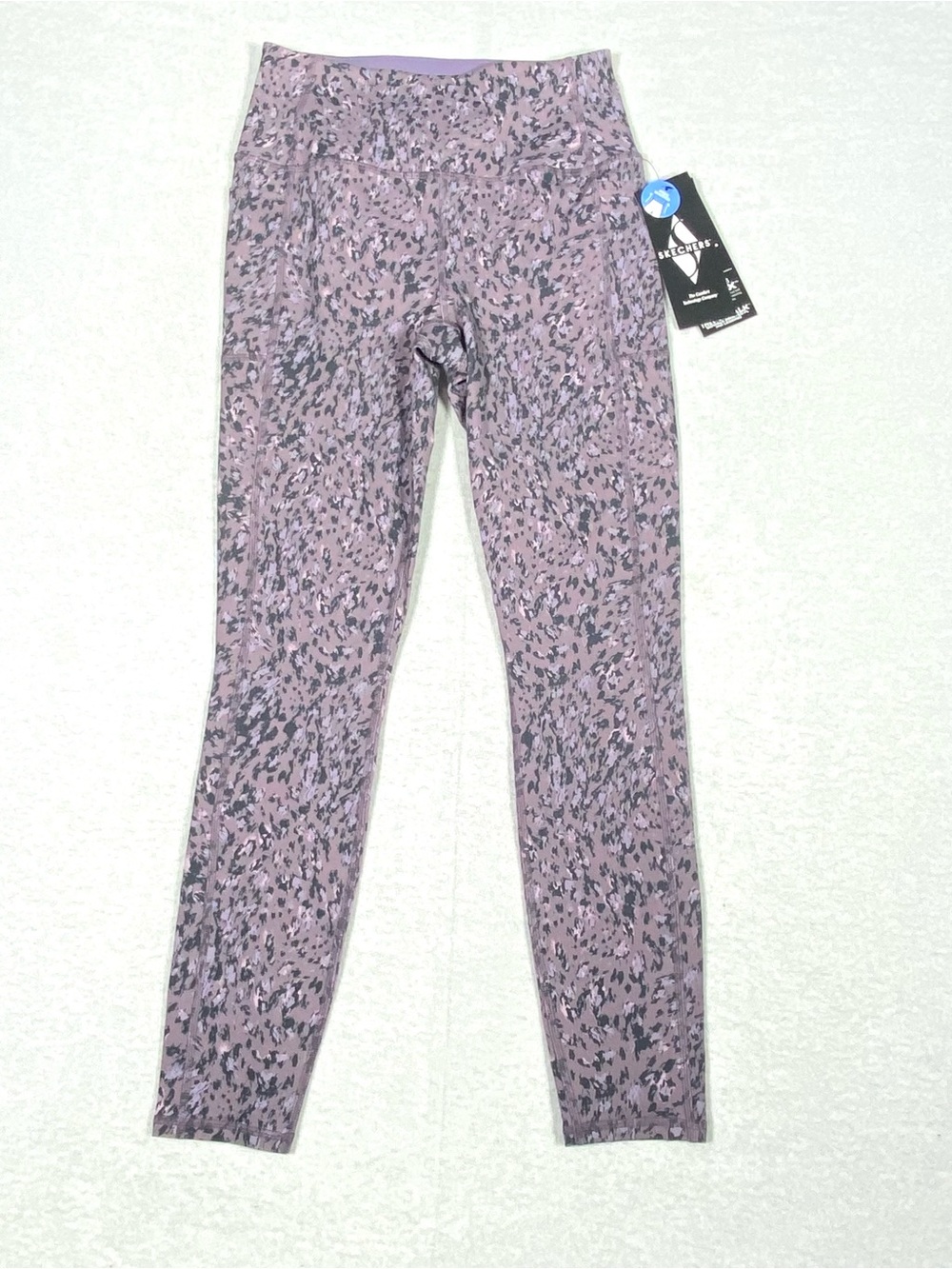 Skechers Go Walk Full Length Legging Women's M Lavender Printed Hi Waist NWT